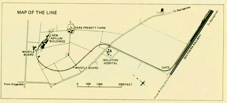 Park Prewett Branch Line Map